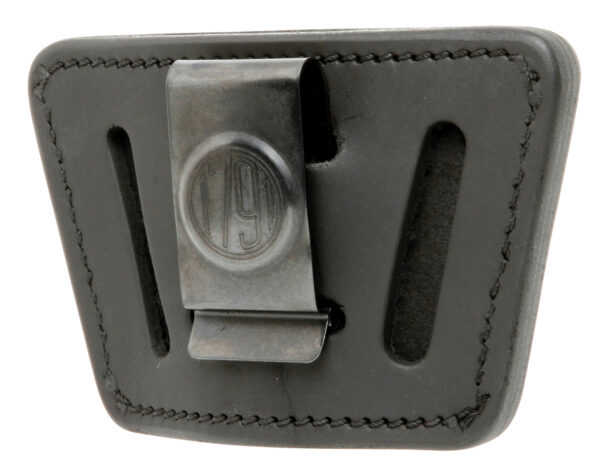 112416 1791 Gunleather UIWSBLA UIW IWB/OWB Black Leather Belt Clip Fits Most Small-Mid Frame Autos Ambidextrous