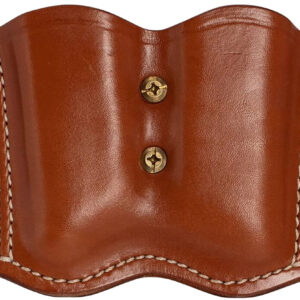 112428 1791 Gunleather MAG21CBRA MAG2.1 Double Mag Holster Classic Brown Leather Belt Slide Belts 1.50″ Wide Compatible w/ Single Stack Ambidextrous