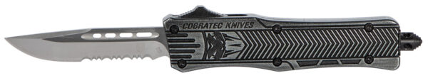 112476 CobraTec CTK-1 Small 2.75in OTF D2 Part Serrated Knife