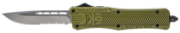CobraTec CTK-1 3″ OTF Drop Point Knife, D2, OD Green