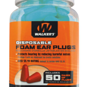 Walkers Foam Ear Plugs 50 Pair Jar Teal