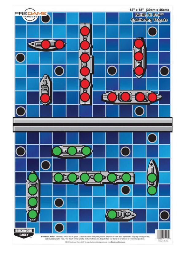 Birchwood Casey Battle at Sea Paper Targets 12″ x 18″ Blue (100)