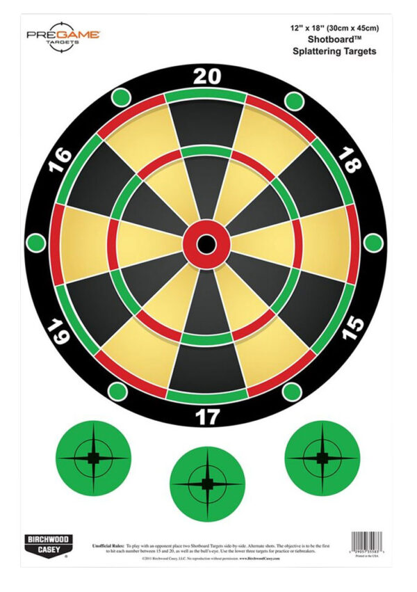 Birchwood Casey Pregame Dart Board Target 12″ x 18″ 100 Pack