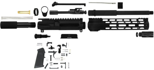 TacFire SSPK300LPK10 AR Build Kit Pistol Sports South Exclusive 300 Blackout AR Pistol Platform Black Parkerized Steel 5/8″x24