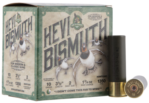 HEVI-Shot HEVI-Bismuth 10 Gauge 3.5″ 1 3/4 oz #2 – 25/Box