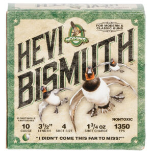 HEVI-SHOT HEVI BISMUTH 10 GA 3.5 IN 4 SHOT – 25/BOX