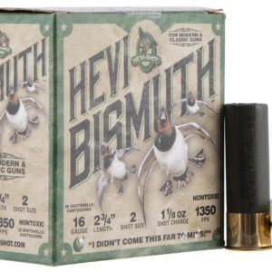HEVI-SHOT HEVI-BISMUTH 16GA 2.75in 2 Shot 1 1/8oz – 25/Box