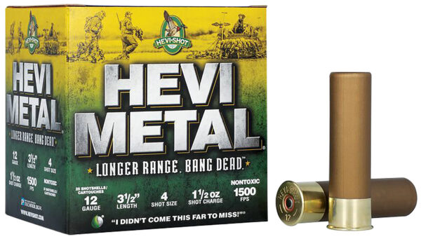 HEVI-Metal Longer Range 12 Gauge 3.50″ #4 25/ct