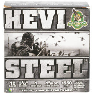 HEVI-SHOT HEVI-STEEL 12GA 3.5in 1-3/8oz #1 Steel 25rd Box