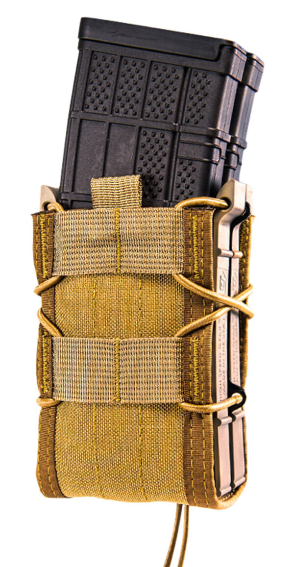 115510 High Speed Gear 112R00CB TACO X2R Mag Pouch Double Coyote Brown Nylon MOLLE Compatible w/ Rifle