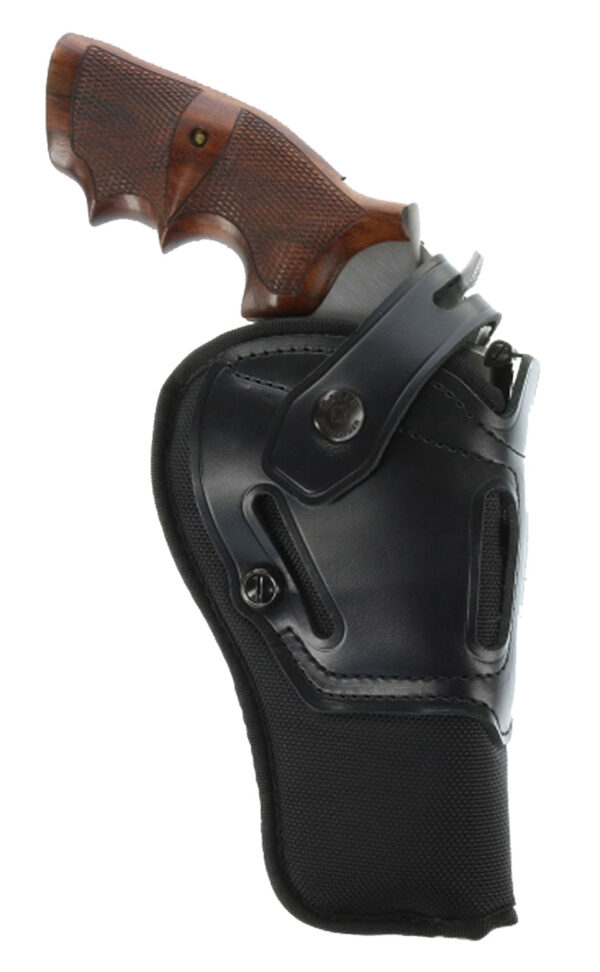 115651-1 Galco SR86B Switchback OWB Black Leather Belt Slide Fits S&W X Frame 500/Taurus Raging Bull/6.50″ Barrel Ambidextrous