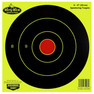 Birchwood Casey Dirty Bird 8″ Bullseye Targets, Hanging, 50 Pack