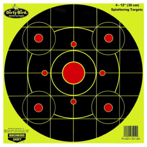 Birchwood Casey Dirty Bird 12-inch Bullseye Targets, 25 Pack
