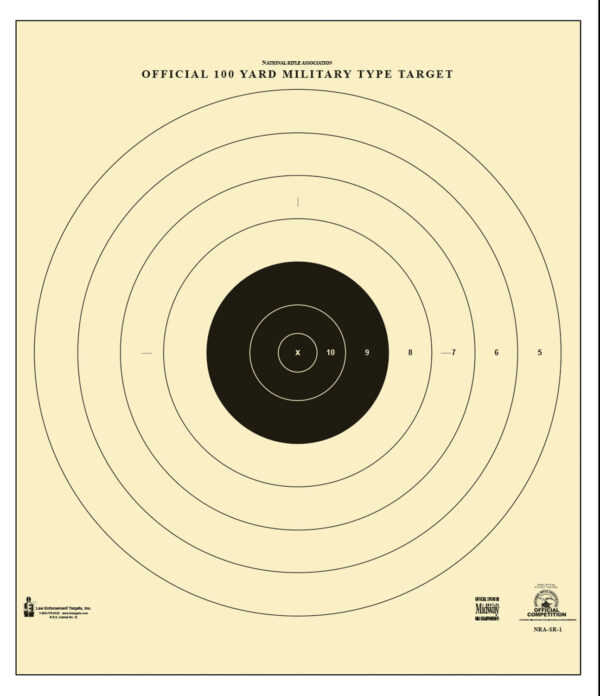Action Target SR1100 100 yd Bullseye Tagboard 21″x21″ 100/Box