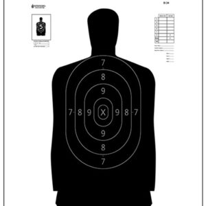 Action Target B34100 Silhouette Paper Targets 25 yd 100/Box