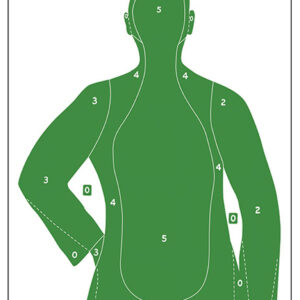 Action Target B21EGREEN100 Silhouette Paper Targets, 23 x 35 in, 100/Box