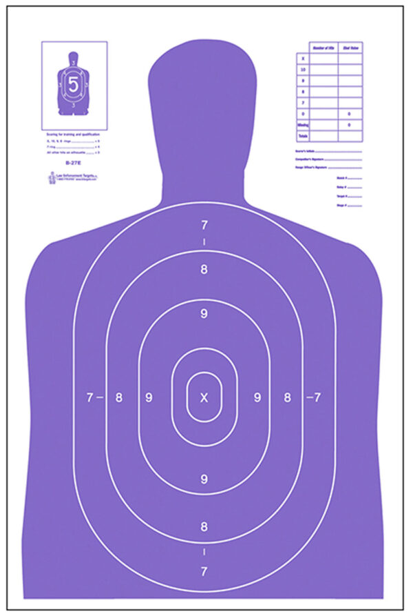 116043 Action Target B27EPR100 Fluorescent Silhouette 23×35 100/Box