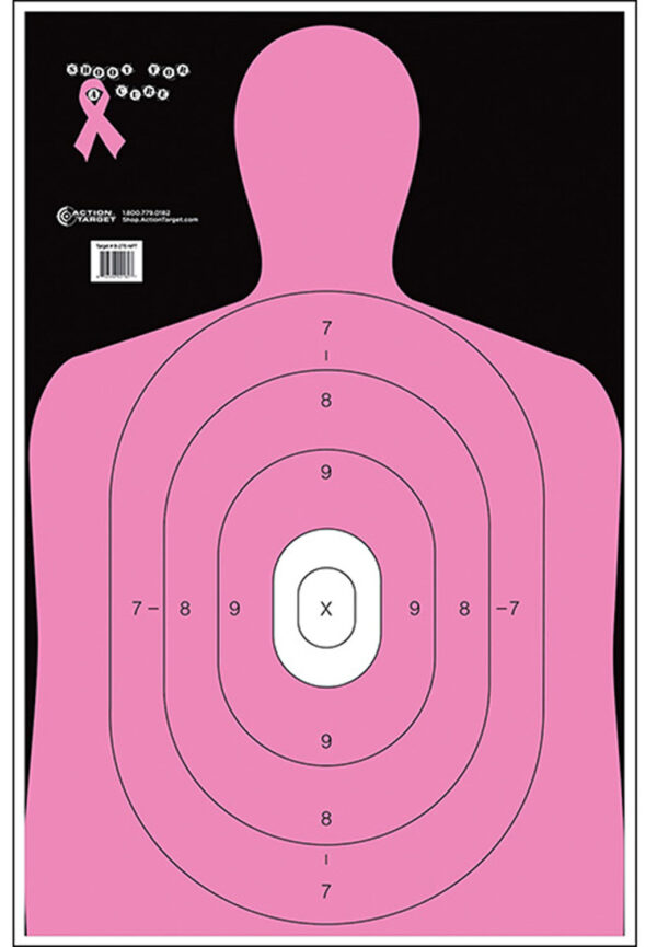 116045 Action Target B-27E Shoot for the Cure 23 x 35 Pink Target