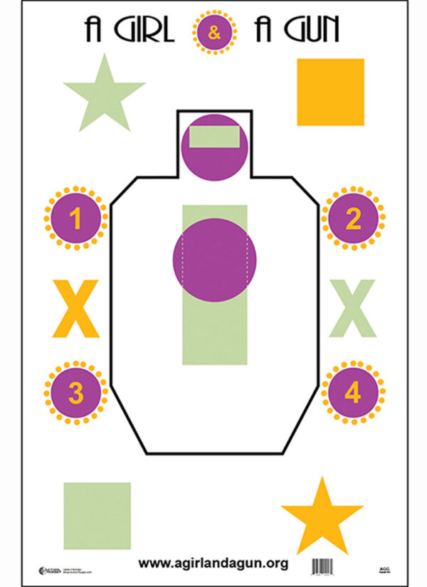 Action Target AGG100 A Girl & A Gun IDPA Paper Target 23 x 35 100/Box