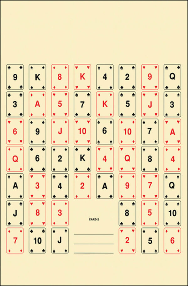 116056 Action Target CARD2100 52 Playing Card Paper Targets 22.5 x 24 (100/Box)
