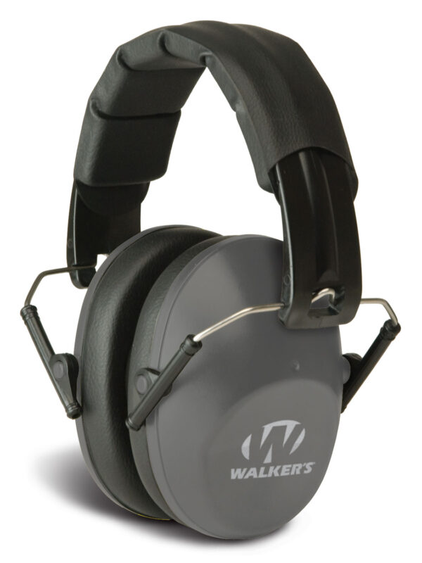 116219 Walkers Pro Low Profile Folding Muff – Grey, 22 dB