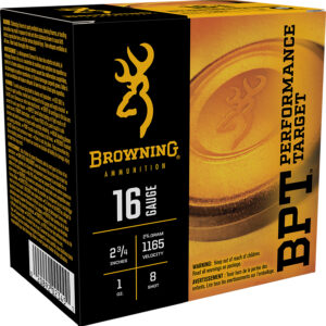 Browning Ammo B193611628 BPT Performance Target  16Gauge 2.75″ 1oz 8Shot 25 Per Box/10 Case