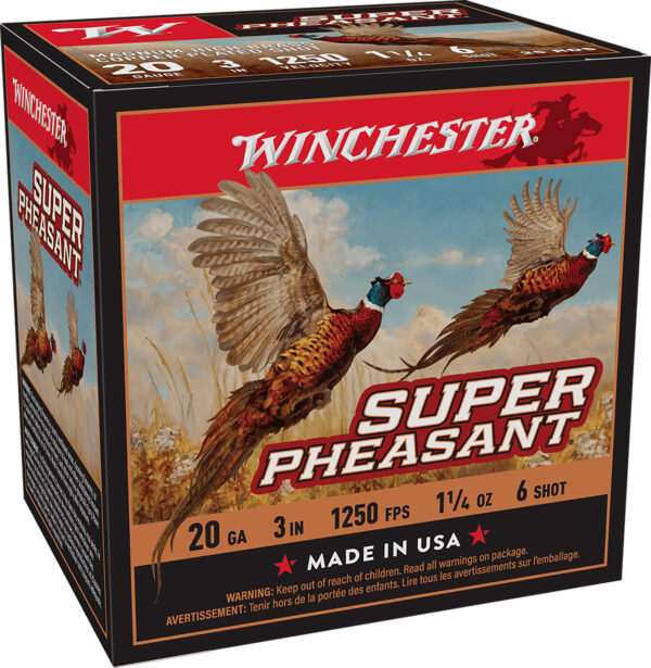 116439 Winchester Super-X Super Pheasant 20ga 3″ 1-1/4oz #6 25rd
