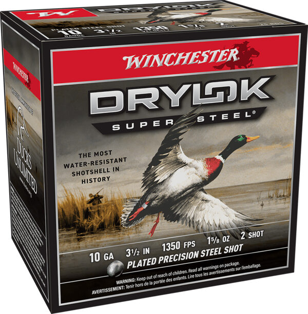 116446 Winchester Drylok Super Steel 10ga 3.5in 1-5/8oz #2 25rd