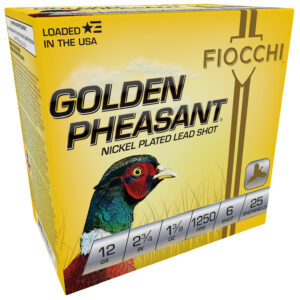 Fiocchi 12GP6 Golden Pheasant Extrema 12Gauge 2.75″ 1 3/8oz 6Shot 25 Per Box/10 Case