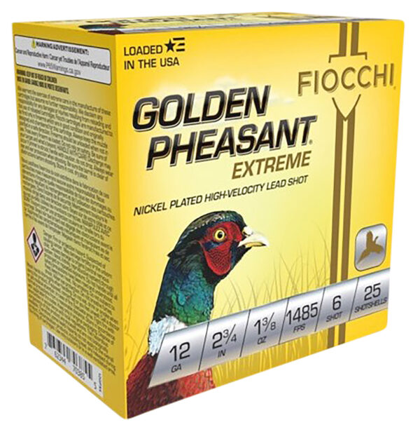 Fiocchi Golden Pheasant 12 Gauge 2.75 in. 1-3/8 oz #6 25rd