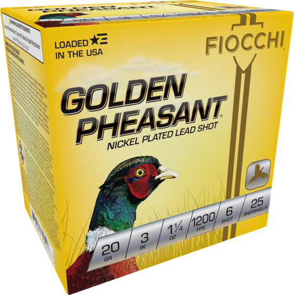 Fiocchi Golden Pheasant 20ga 3in 1-1/4oz #6 25rd