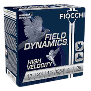 Fiocchi 12HV4 12 Gauge 2.75 in 1-1/4 oz #4 25rd