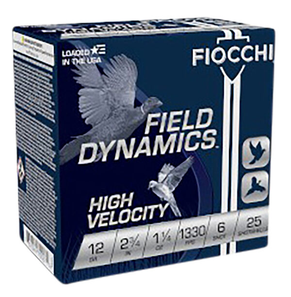 116581 Fiocchi Field Dynamics HV 12 Gauge 2.75 in 1-1/4 oz #6 25/Box
