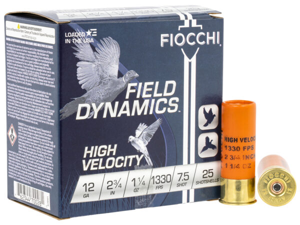 116582 Fiocchi High Velocity 12ga 2.75in 1-1/4oz #7.5 25rd