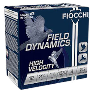 Fiocchi Hi-Vel 12ga 2.75in 1-1/4oz #9 25rd