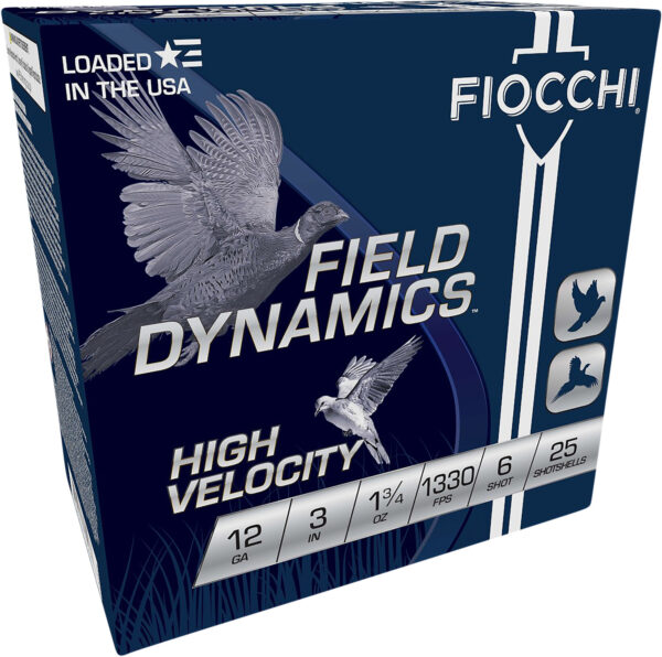 116585 Fiocchi 12ga 3″ 1-3/4oz #6 HV Shotshells – 25rd