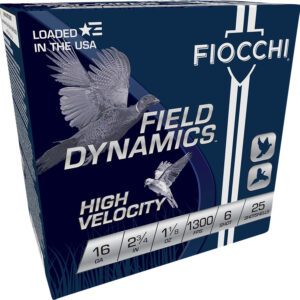Fiocchi High-Vel 16ga 2.75in 1-1/8oz #6 – 25rd