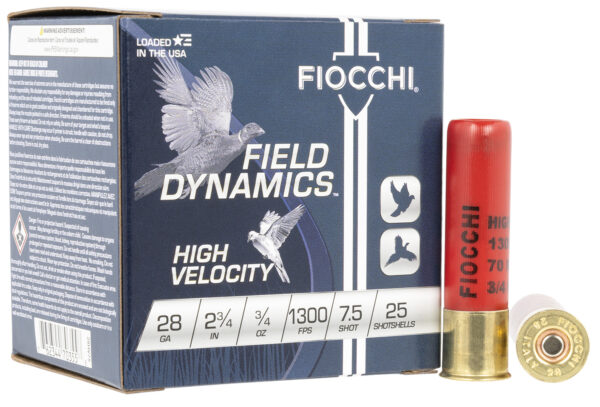 116596 Fiocchi 28GA High Velocity 2.75in 3/4 oz #7.5 25rd