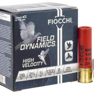Fiocchi 28GA 2.75in 3/4oz #8 Hi-Vel – 25rd