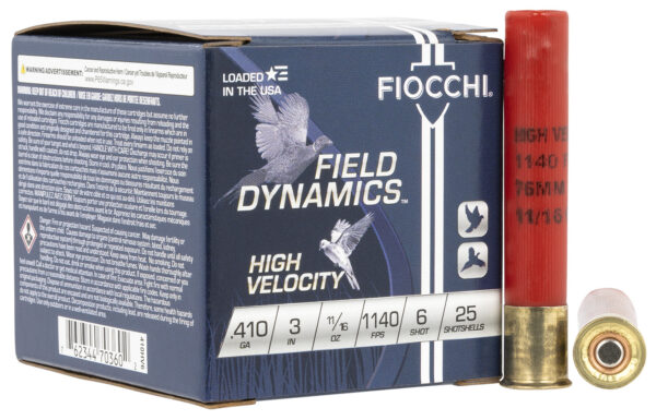Fiocchi .410 Gauge 3in High Velocity 11/16oz #6 25rd