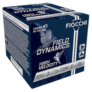 Fiocchi HV .410 Bore 3″ 11/16oz #8 Shot 25rd Box
