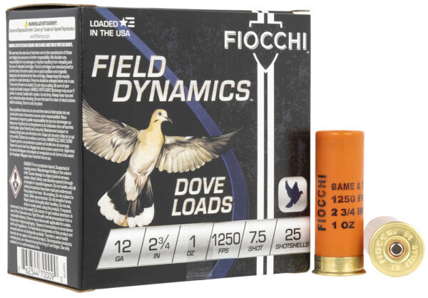 116603 Fiocchi Field Dynamics Dove & Target 12GA 2.75in 1oz #7.5 – 25rd