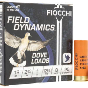 Fiocchi Dove & Quail 12ga 2.75″ 1oz #8 25rd