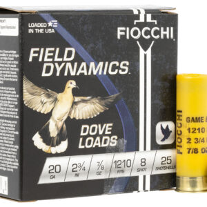 Fiocchi Dove & Quail 20ga 2-3/4 in 7/8 oz #8 25rd