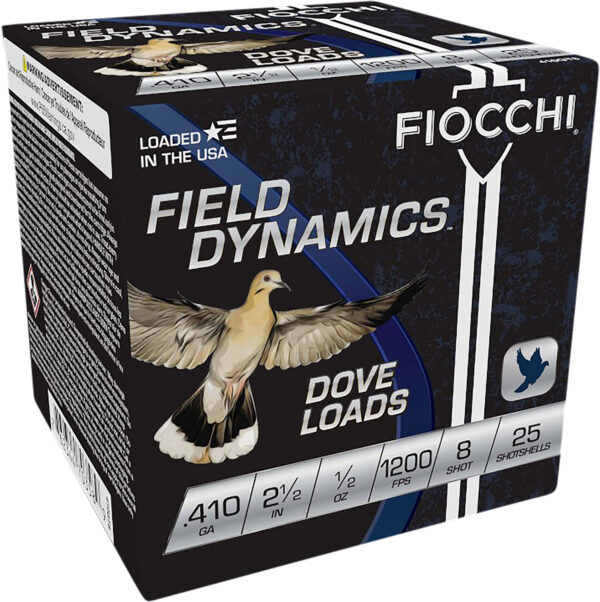 116610 Fiocchi .410 Dove & Quail 2-1/2in 1/2oz #8 25rd Box
