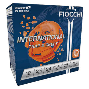 Fiocchi Exacta Int’l Trap & Skeet 12ga 2.75in 24g #7.5, 25rd