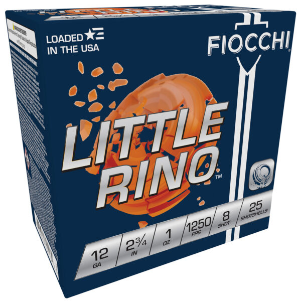 116621 Fiocchi Little Rino 12ga 2.75 in 1 oz #8 Shot 25rd