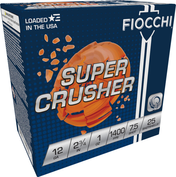 116625 Fiocchi Super Crusher 12GA 2.75in 7.5 Shot 25rd