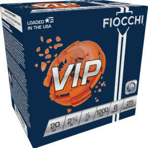 Fiocchi VIP Exacta Target 20 Gauge 2-3/4″ 7/8 oz #8 25/Box