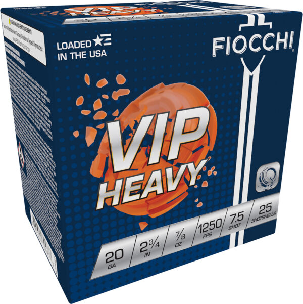 116632 Fiocchi VIP Target 20 Gauge 2.75in 7/8 oz #7.5 25ct